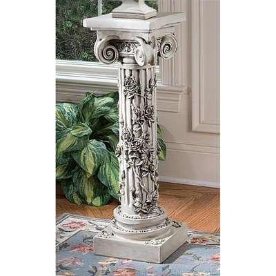 Design Toscano The Rose Garland Sculptural Pedestal 3 Design Toscano The Rose Garland Sculptural Pedestal