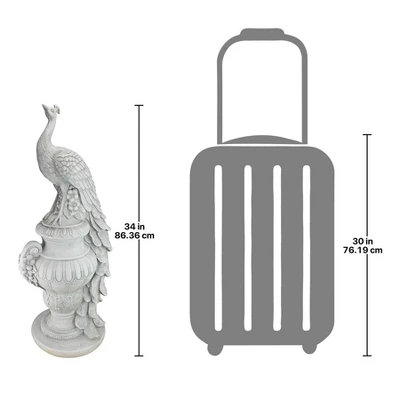 Design Toscano Staverden Castle Peacock On An Urn Garden Statue 8 Design Toscano Staverden Castle Peacock On An Urn Garden Statue - Image 6