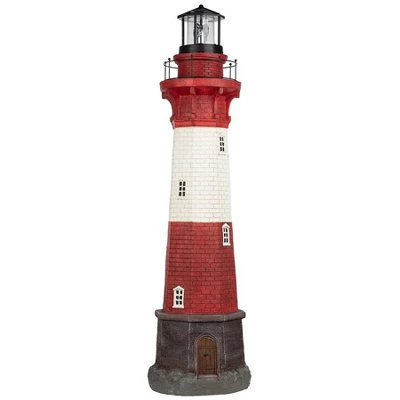 Design Toscano Coastal Shoal Lighthouse Solar Beacon Statue 3 Design Toscano Coastal Shoal Lighthouse Solar Beacon Statue
