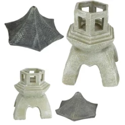 Design Toscano Pagoda Lantern Sculpture: Set Of Medium And Large -Design Toscano GUEST 780ea975 ff2b 424e 9e74 7cbe1a190f68