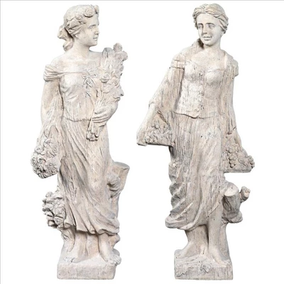 Design Toscano Flora And Proserpina, Goddesses Of Growth Garden Statues: Set Of Two 3 Design Toscano Flora And Proserpina, Goddesses Of Growth Garden Statues: Set Of Two