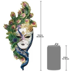 Design Toscano Mask Of Venice Wall Sculpture: Peacock Mask