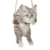 Design Toscano Gray Tabby Kitty On A Perch Hanging Cat Sculpture - Multicolored -Design Toscano GUEST 7de3b723 012d 4da2 8e91 113a3f2fdada