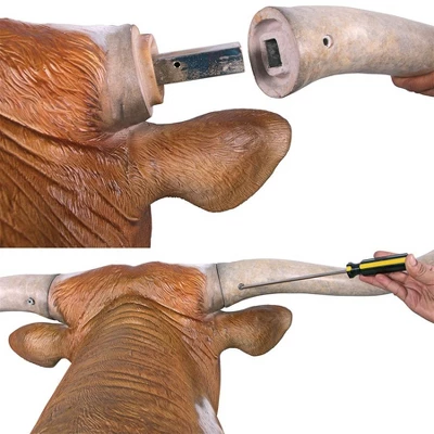 Design Toscano Texas Longhorn Bull Sculptural Wall Trophy - Multicolored 7 Design Toscano Texas Longhorn Bull Sculptural Wall Trophy - Multicolored - Image 5