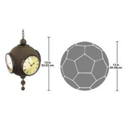 Design Toscano Victorian Grunge Four-Sided Hanging Spherical Clock -Design Toscano GUEST 815c717c 4ae8 499f 9cad 1e972501bc81
