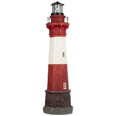 Design Toscano Coastal Shoal Lighthouse Solar Beacon Statue 6 Design Toscano Coastal Shoal Lighthouse Solar Beacon Statue - Image 4