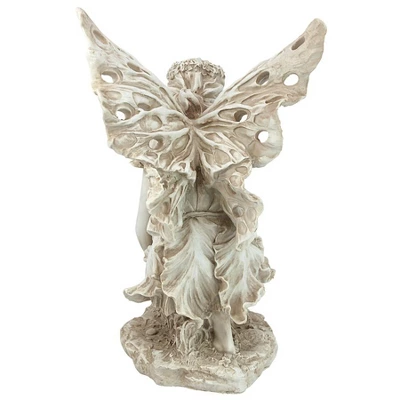 Design Toscano Fiona, The Flower Fairy Sculpture - Off-White 6 Design Toscano Fiona, The Flower Fairy Sculpture - Off-White - Image 4