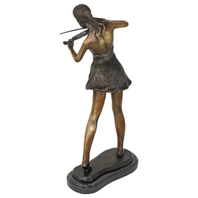 Design Toscano The Young Violinist Bronze Sculpture 4 Design Toscano The Young Violinist Bronze Sculpture - Image 2