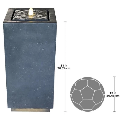 Design Toscano Modern Columnar Bubbling Garden Fountain 4 Design Toscano Modern Columnar Bubbling Garden Fountain - Image 2