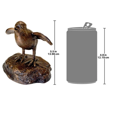 Design Toscano Single Baby California Quail Solid Cast Bronze Garden Statue 4 Design Toscano Single Baby California Quail Solid Cast Bronze Garden Statue - Image 2