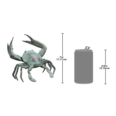 Design Toscano Medium Bronze Crab Sculpture 4 Design Toscano Medium Bronze Crab Sculpture - Image 2