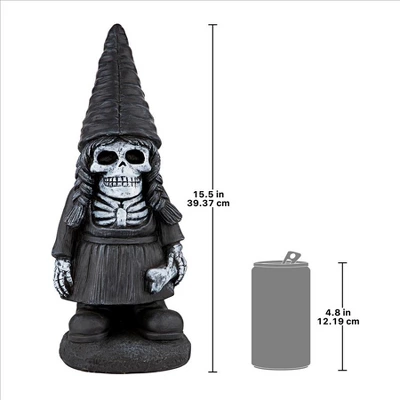Design Toscano Midnight The Goth Zombie Mistress Garden Gnome Statue 9 Design Toscano Midnight The Goth Zombie Mistress Garden Gnome Statue - Image 7