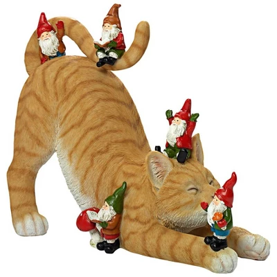Design Toscano Catatonic Gnome Feline Frenzy Statue 3 Design Toscano Catatonic Gnome Feline Frenzy Statue