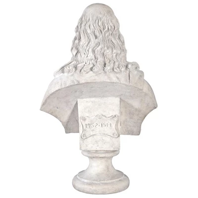 Design Toscano Leonardo Da Vinci Grand-Scale Sculptural Bust 6 Design Toscano Leonardo Da Vinci Grand-Scale Sculptural Bust - Image 4