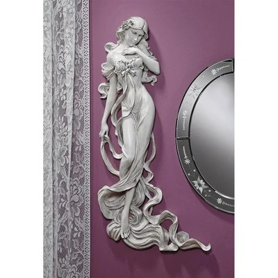 Design Toscano Flora, Goddess Of Springtime Wall Sculpture: Set Of Two 3 Design Toscano Flora, Goddess Of Springtime Wall Sculpture: Set Of Two