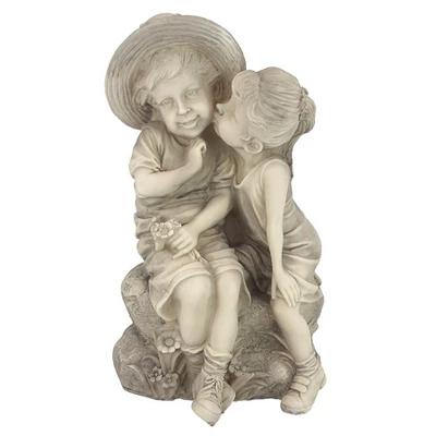 Design Toscano Kissing Kids Boy And Girl Statue 3 Design Toscano Kissing Kids Boy And Girl Statue