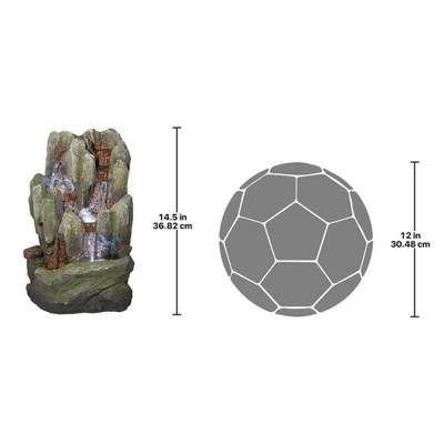 Design Toscano Lost Falls Cascading Waterfall Illuminated Tabletop Fountain 8 Design Toscano Lost Falls Cascading Waterfall Illuminated Tabletop Fountain - Image 6