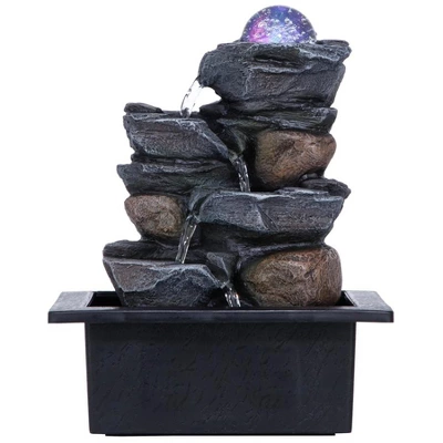 Design Toscano Spinning Orb Calming Tabletop Waterfall Fountain 2 Design Toscano Spinning Orb Calming Tabletop Waterfall Fountain