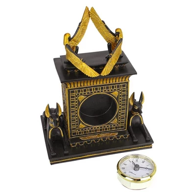 Design Toscano Temple Of Anubis Egyptian Revival Sculptural Clock 7 Design Toscano Temple Of Anubis Egyptian Revival Sculptural Clock - Image 5