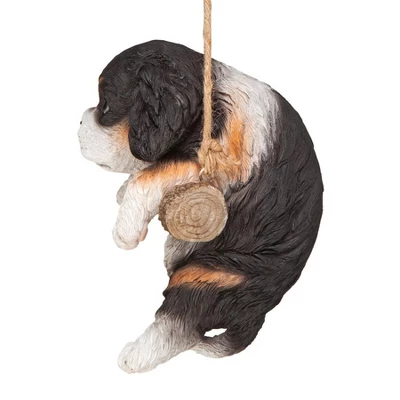 Design Toscano Black Cavalier Puppy On A Perch Hanging Dog Sculpture 4 Design Toscano Black Cavalier Puppy On A Perch Hanging Dog Sculpture - Image 2