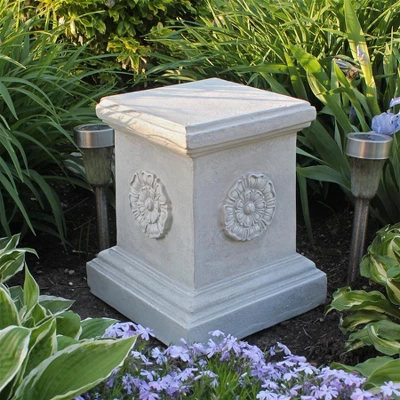 Design Toscano English Rosette Garden Sculptural Plinth: Large 3 Design Toscano English Rosette Garden Sculptural Plinth: Large