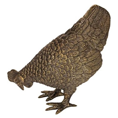 Design Toscano Barnyard Hen Solid Cast Bronze Garden Statue 5 Design Toscano Barnyard Hen Solid Cast Bronze Garden Statue - Image 3
