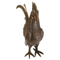 Design Toscano Barnyard Rooster Solid Cast Bronze Garden Statue
