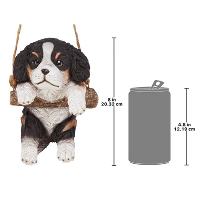 Design Toscano Black Cavalier Puppy On A Perch Hanging Dog Sculpture 8 Design Toscano Black Cavalier Puppy On A Perch Hanging Dog Sculpture - Image 6