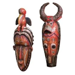 Design Toscano Masks Of The Congo Wall Sculptures: Set