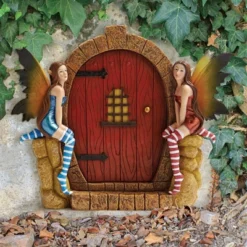 Design Toscano The Enchanted Portal Fairy Door Wall Sculpture - Multicolored