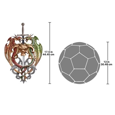 Design Toscano Hell-Bent Dragon Protectors Of The Sword Wall Sculpture 5 Design Toscano Hell-Bent Dragon Protectors Of The Sword Wall Sculpture - Image 3