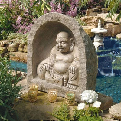 Design Toscano The Great Buddha Inspired Garden Sanctuary Sculpture - Beige 3 Design Toscano The Great Buddha Inspired Garden Sanctuary Sculpture - Beige