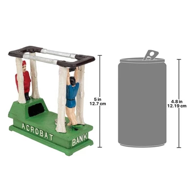 Design Toscano The Acrobat Collectors' Die-Cast Iron Mechanical Coin Bank 4 Design Toscano The Acrobat Collectors' Die-Cast Iron Mechanical Coin Bank - Image 2