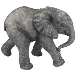 Design Toscano Eloise The Baby Calf Elephant Statue - Gray