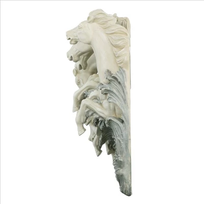 Design Toscano Neptune's Horses Of The Sea Sculptural Wall Frieze 5 Design Toscano Neptune's Horses Of The Sea Sculptural Wall Frieze - Image 3