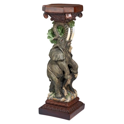 Design Toscano The Elephant's Triumph Sculptural Pedestal 3 Design Toscano The Elephant's Triumph Sculptural Pedestal