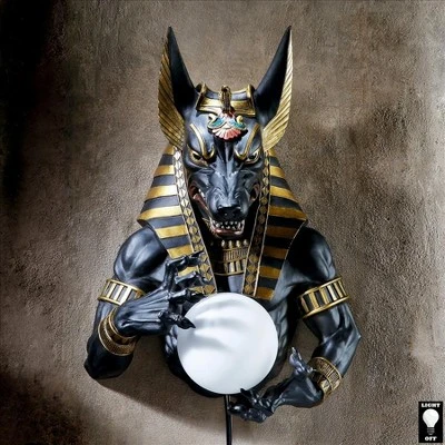Design Toscano Anubis, Egyptian God Of The Underworld Illuminated Wall Sculpture 3 Design Toscano Anubis, Egyptian God Of The Underworld Illuminated Wall Sculpture