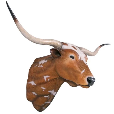Design Toscano Texas Longhorn Bull Sculptural Wall Trophy - Multicolored 4 Design Toscano Texas Longhorn Bull Sculptural Wall Trophy - Multicolored - Image 2