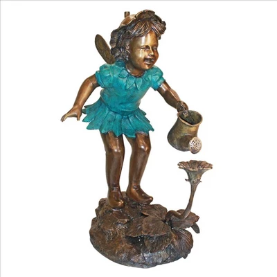 Design Toscano Francine, The Fairy Gardener Cast Bronze Garden Statue 3 Design Toscano Francine, The Fairy Gardener Cast Bronze Garden Statue