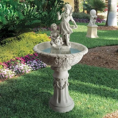 Design Toscano Nature's Children Sculptural Fountain - Off-White 3 Design Toscano Nature's Children Sculptural Fountain - Off-White