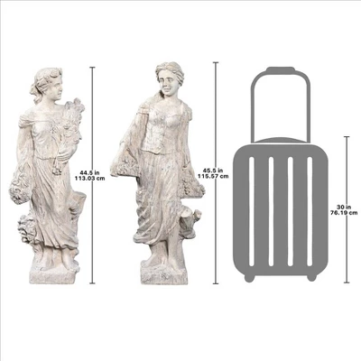 Design Toscano Flora And Proserpina, Goddesses Of Growth Garden Statues: Set Of Two 8 Design Toscano Flora And Proserpina, Goddesses Of Growth Garden Statues: Set Of Two - Image 6