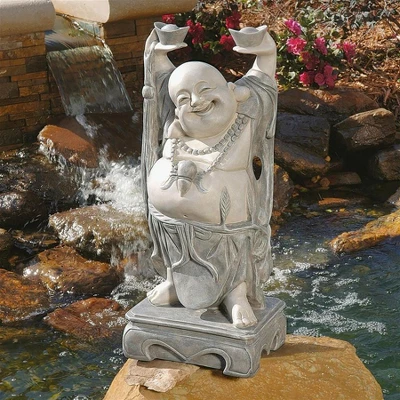 Design Toscano Jolly Hotei Buddha Statue - Off-White 3 Design Toscano Jolly Hotei Buddha Statue - Off-White