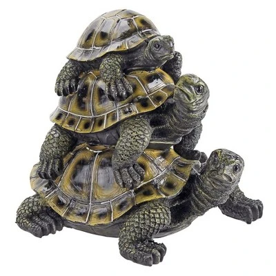 Design Toscano Three's A Crowd Stacked Turtle Statue 4 Design Toscano Three's A Crowd Stacked Turtle Statue - Image 2