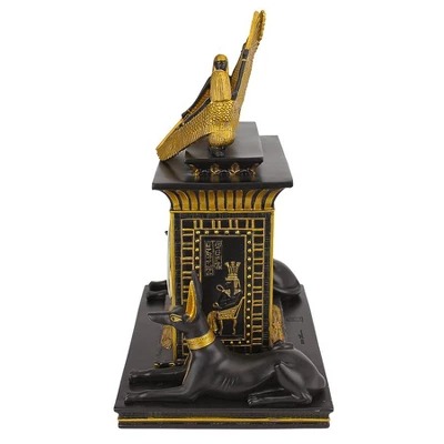 Design Toscano Temple Of Anubis Egyptian Revival Sculptural Clock 6 Design Toscano Temple Of Anubis Egyptian Revival Sculptural Clock - Image 4