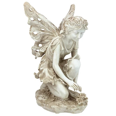 Design Toscano Fiona, The Flower Fairy Sculpture - Off-White 4 Design Toscano Fiona, The Flower Fairy Sculpture - Off-White - Image 2