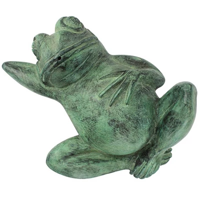Design Toscano Spitting Lazy Frog Emerald Verde Cast Bronze Garden Statue 7 Design Toscano Spitting Lazy Frog Emerald Verde Cast Bronze Garden Statue - Image 5
