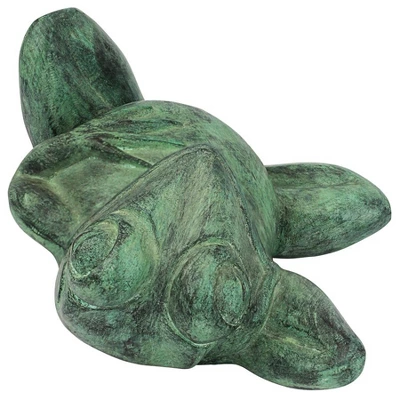 Design Toscano Spitting Lazy Frog Emerald Verde Cast Bronze Garden Statue 4 Design Toscano Spitting Lazy Frog Emerald Verde Cast Bronze Garden Statue - Image 2