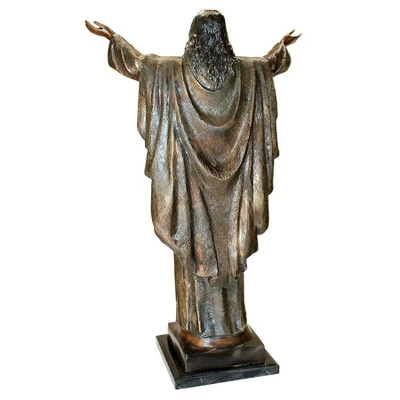 Design Toscano Jesus Christ, With His Arms Raised Cast Bronze Garden Statue 3 Design Toscano Jesus Christ, With His Arms Raised Cast Bronze Garden Statue