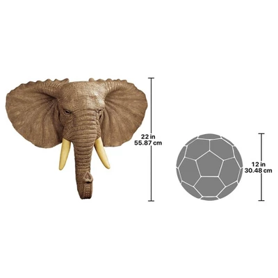 Design Toscano Lord Earl Houghton's Elephant Wall Sculpture 4 Design Toscano Lord Earl Houghton's Elephant Wall Sculpture - Image 2