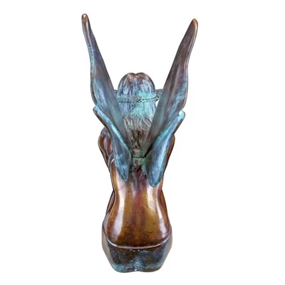 Design Toscano Bird Fairy Cast Bronze Garden Statue: Large 6 Design Toscano Bird Fairy Cast Bronze Garden Statue: Large - Image 4